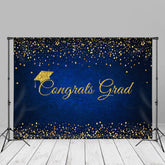 Aperturee - Glitter Blue Congrats Grad Photoshoot Backdrop
