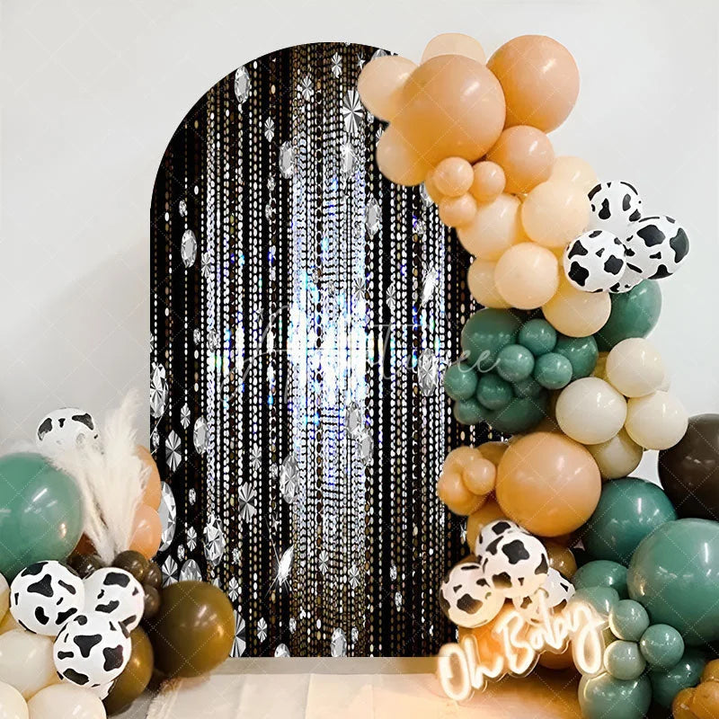 Aperturee - Glitter Diamond Party Photo Booth Chiara Arch Backdrop