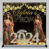 Aperturee - Glitter Diamond Prom Custom Photo Graduation Backdrop