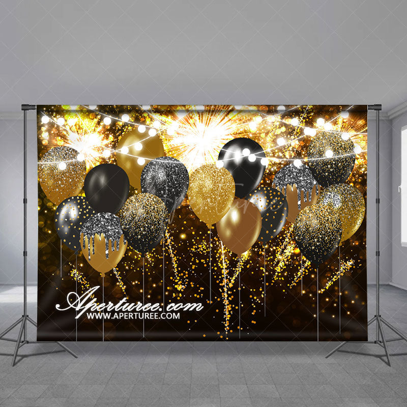Aperturee - Glitter Like Squin Spark Balloon New Year Backdrop