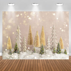 Aperturee - Glitter Little Snowy Xmas Tree Bokeh Party Backdrop