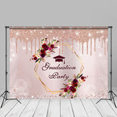 Aperturee - Glitter Pink Floral Bokeh Grad Backdrop For Photo