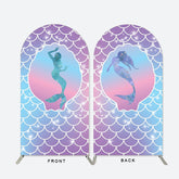 Aperturee - Glitter Purple Mermaid Arch Backdrop For Birthday