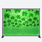 Aperturee - Glitter Repeat Clover Bokeh St Patricks Day Backdrop