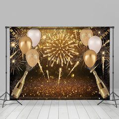 Aperturee - Glitter Sparkle Champagne Balloon New Year Backdrop