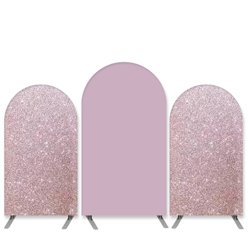 Aperturee Glitter Theme Light Pink Birthday Arch Backdrop Kit Banner