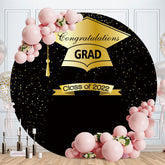 Aperturee - Gold And Black Round Class Of 2022 Backdrops