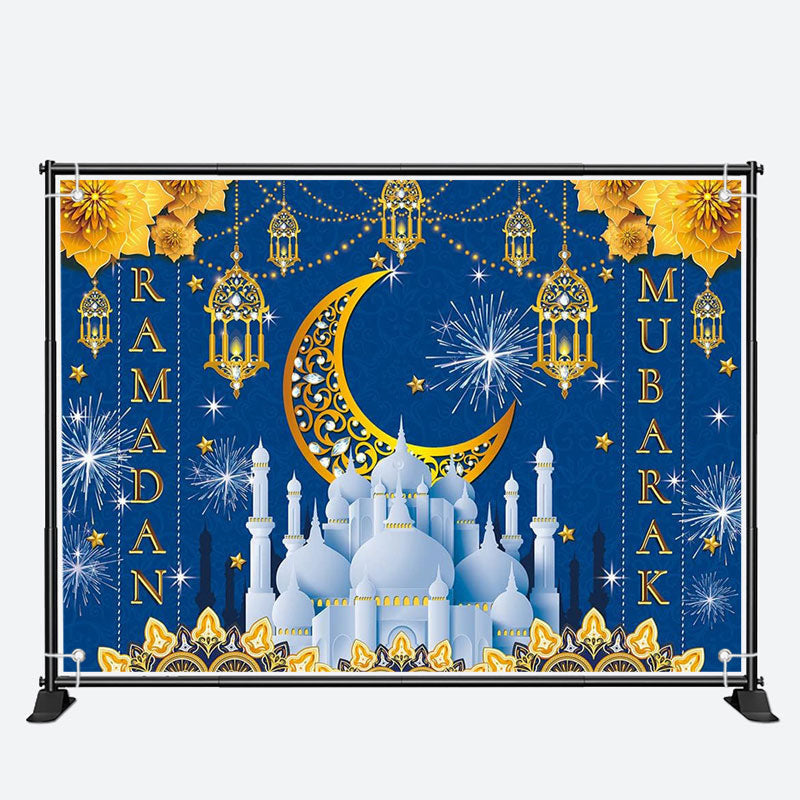 Aperturee - Gold Flower Moon Majestic Palace Ramadan Backdrop