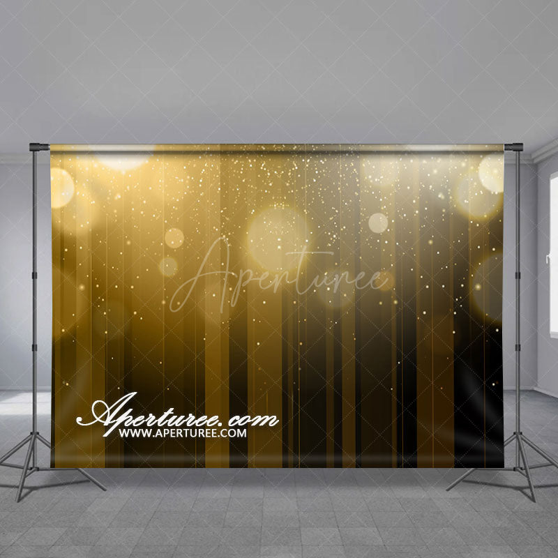 Aperturee - Gold Lights Bokeh Theme Happy New Year Backdrop
