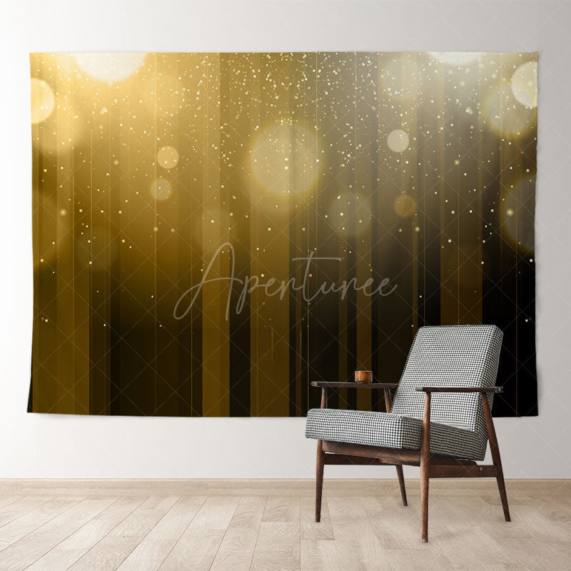 Aperturee - Gold Lights Bokeh Theme Happy New Year Backdrop