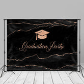 Aperturee - Gold Rose Lines Graduation Party Photo Backdrop