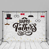 Aperturee - Gold Spot White Brick Fathers Day Backdrop Decor
