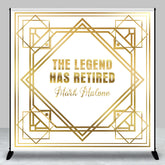 Aperturee - Gold The Legend Has Retired Personalized Backdrop