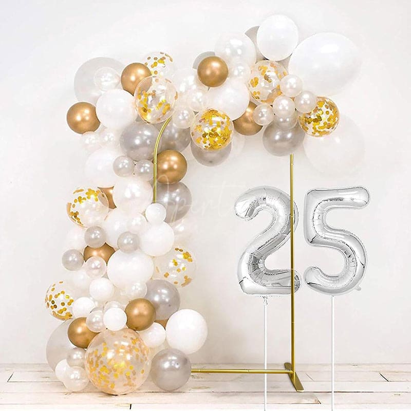 Aperturee - Gold Top Round Arch Backdrop Stand