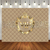 Aperturee - Gold Vip With Crown Birthday Party Backdrop For Woman