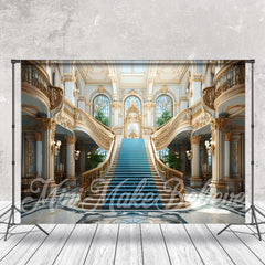 Aperturee - Golden Carving Palace Stairs Architecture Backdrop