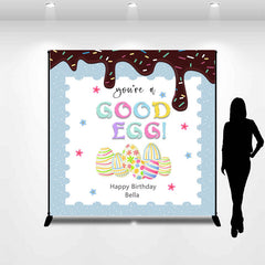 Aperturee - Good Egg Candy Custom Name Easter Birthday Backdrop