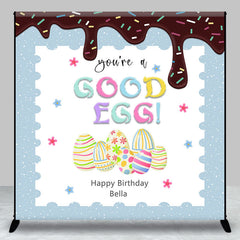 Aperturee - Good Egg Candy Custom Name Easter Birthday Backdrop