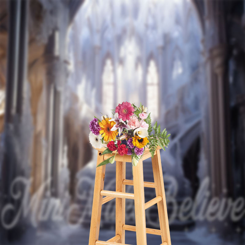 Aperturee - Gorgeous Frozen Castle Stairs Architecture Backdrop