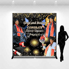 Aperturee - Grad And Boujee Custom Photo Congrats Backdrop