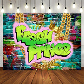 Aperturee - Graffiti Brick The Fresh Prince Baby Shower Backdrop