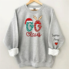 Aperturee - Grandma And Kids Claus Custom Christmas Sweatshirt