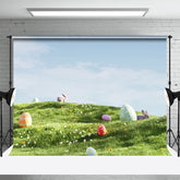 Aperturee - Grass Lawn Eggs Rabbit Easter Spring Scene Backdrop