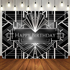 Aperturee - Great Gatsby Sliver Geometric Birthday Backdrop