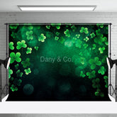 Aperturee - Green Clover Bokeh Backdrop For Birthday Cake Smash