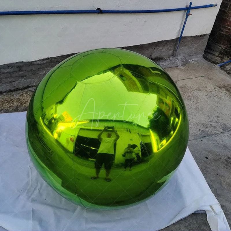Aperturee - Green Giant Inflatable Mirror Ball Shiny Balloon
