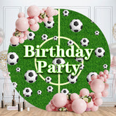 Aperturee - Green Glass And Soccer Round Birthday Backdrop