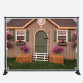 Aperturee - Green Grass Wood Farm House Architecture Backdrops