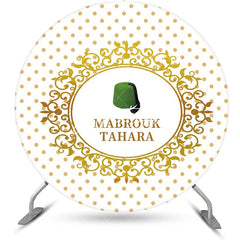 Aperturee - Green Hat Mabrouk Tahara White Gold Round Backdrop