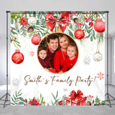 Lofaris Green Leaves Gift Bokeh Custom Photo Christmas Backdrop