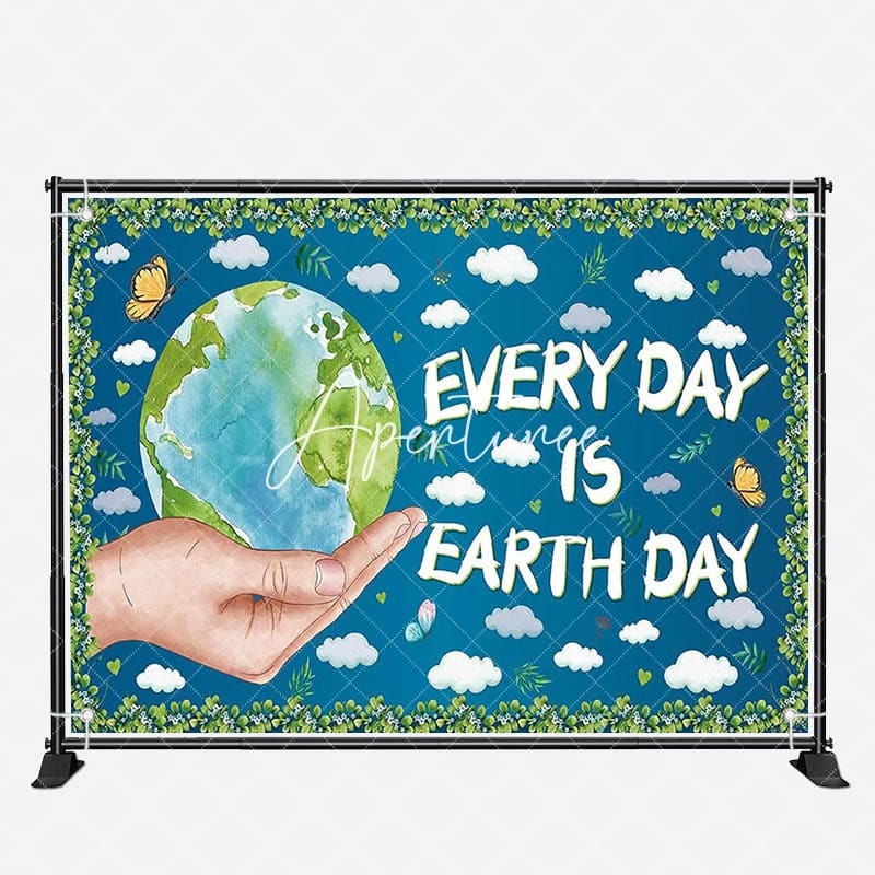 Aperturee - Green Make Everyday Earth Day Theme Backdrop Decor
