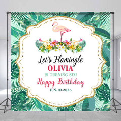 Aperturee - Green Monstera Moltres Custom Birthday 6Th Backdrop