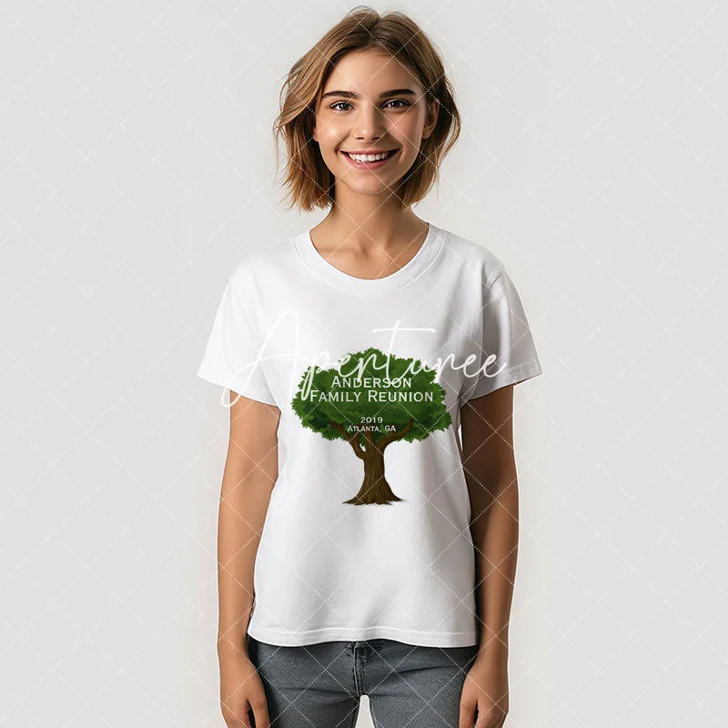 Aperturee - Green Tree Custom Family Reunion Souvenir TShirt