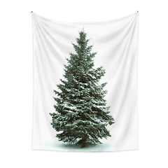 Aperturee - Green Tree Snowtime Christmas Decor Wall Tapestry