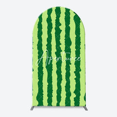 Aperturee - Green Watermelon Juice Patterns Arch Backdrop Kit
