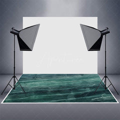 Aperturee - Green Wrinkle Leaves Texture Photo Rubber Floor Mat
