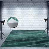 Aperturee - Green Wrinkle Leaves Texture Photography Floor Mat