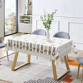 Aperturee - Greenery Bunny White Easter Rectangle Tablecloth