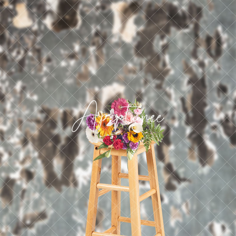 Aperturee - Grey Brown Shabby Wall Abstract Textured Backdrop