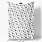 Lofaris Grey Elephant Personalized Name Baby Blanket