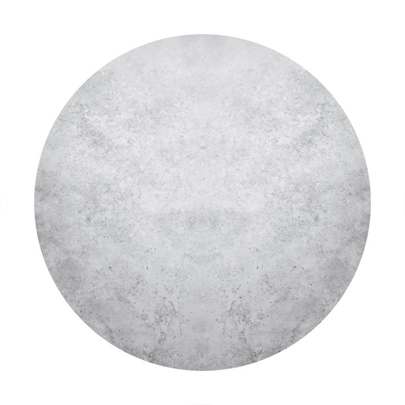 Aperturee - Grey Round Happy Birthday Backdrop For Party