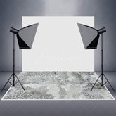 Aperturee - Grey Shabby Cement Wall Textured Rubber Floor Mat