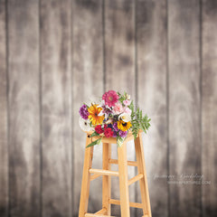 Aperturee - Grey Shabby Chic Vintage Wood Photo Shoot Backdrop