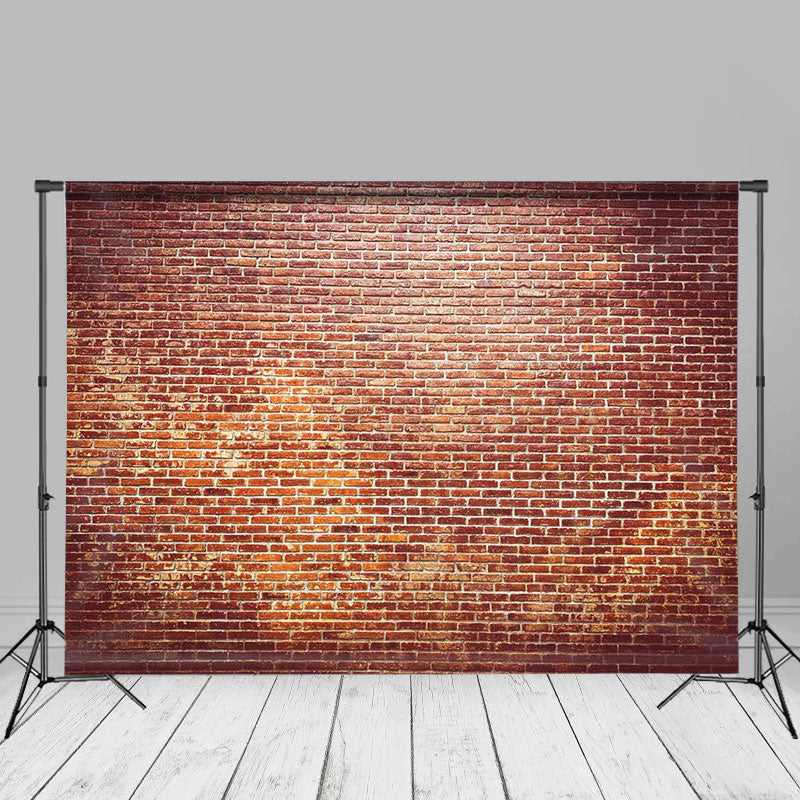 Aperturee - Grunge Retro Red Brick Backdrop For Photography