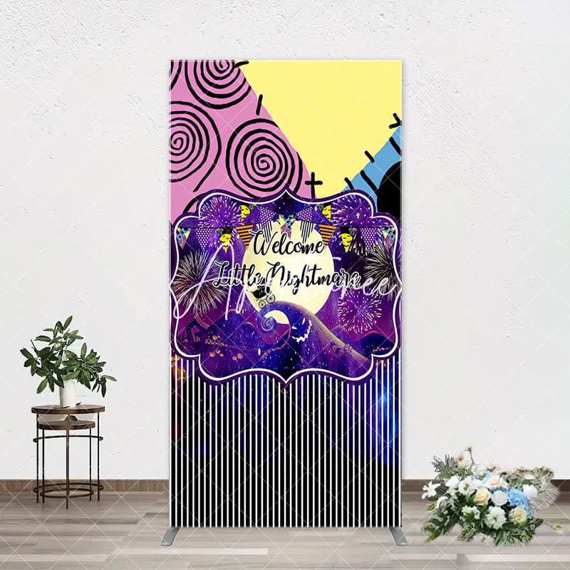 Aperturee - Halloween Little Nightmare Baby Shower Arch Backdrop