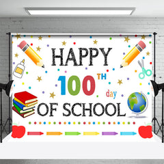 Aperturee - Happy 100th Day Stationery Back To School Backdrop